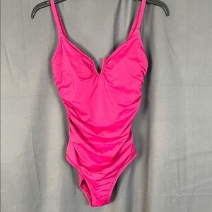 Time and Tru Pink Women's One Piece Swimsuit Size 8/10